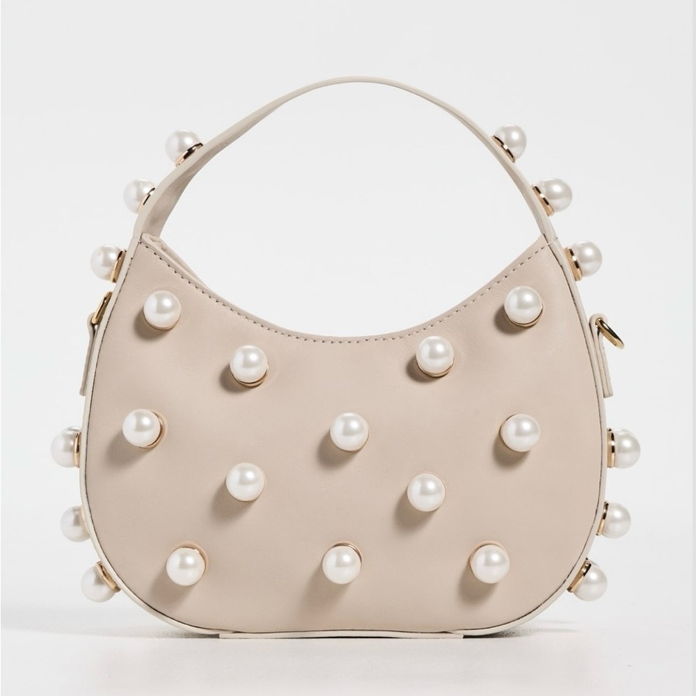 BTB Los Angeles Cora Mini Bag in Bone Leather with Imitation Pearls. Brand new! - Picture 9 of 9